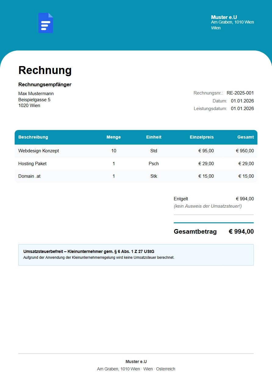 Rechnungsheld Rechnung - professionell